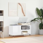 vidaXL Dulapuri pentru discuri alb lucios 85x38x48 cm lemn prelucrat