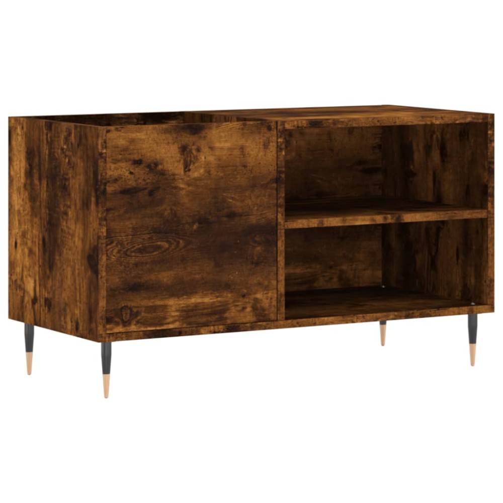 vidaXL Dulap pentru discuri stejar afumat 85x38x48 cm lemn prelucrat