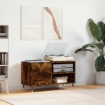 vidaXL Dulap pentru discuri stejar afumat 85x38x48 cm lemn prelucrat vidaXL Dulap pentru discuri stejar afumat 85x38x48 cm lemn prelucrat