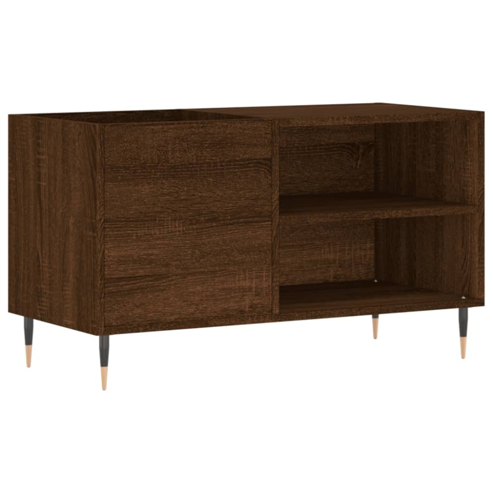 vidaXL Dulap pentru discuri stejar maro, 85x38x48 cm, lemn prelucrat