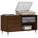 vidaXL Dulap pentru discuri stejar maro, 85x38x48 cm, lemn prelucrat