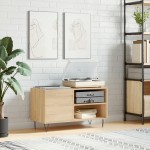 vidaXL Dulap pentru discuri stejar sonoma 85x38x48 cm lemn prelucrat