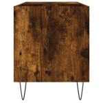 vidaXL Dulap pentru discuri stejar afumat 85x38x48 cm lemn prelucrat