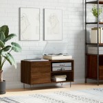 vidaXL Dulap pentru discuri stejar maro, 85x38x48 cm, lemn prelucrat vidaXL Dulap pentru discuri stejar maro, 85x38x48 cm, lemn prelucrat