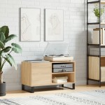 vidaXL Dulap pentru discuri stejar sonoma 85x38x48 cm lemn prelucrat vidaXL Dulap pentru discuri stejar sonoma 85x38x48 cm lemn prelucrat