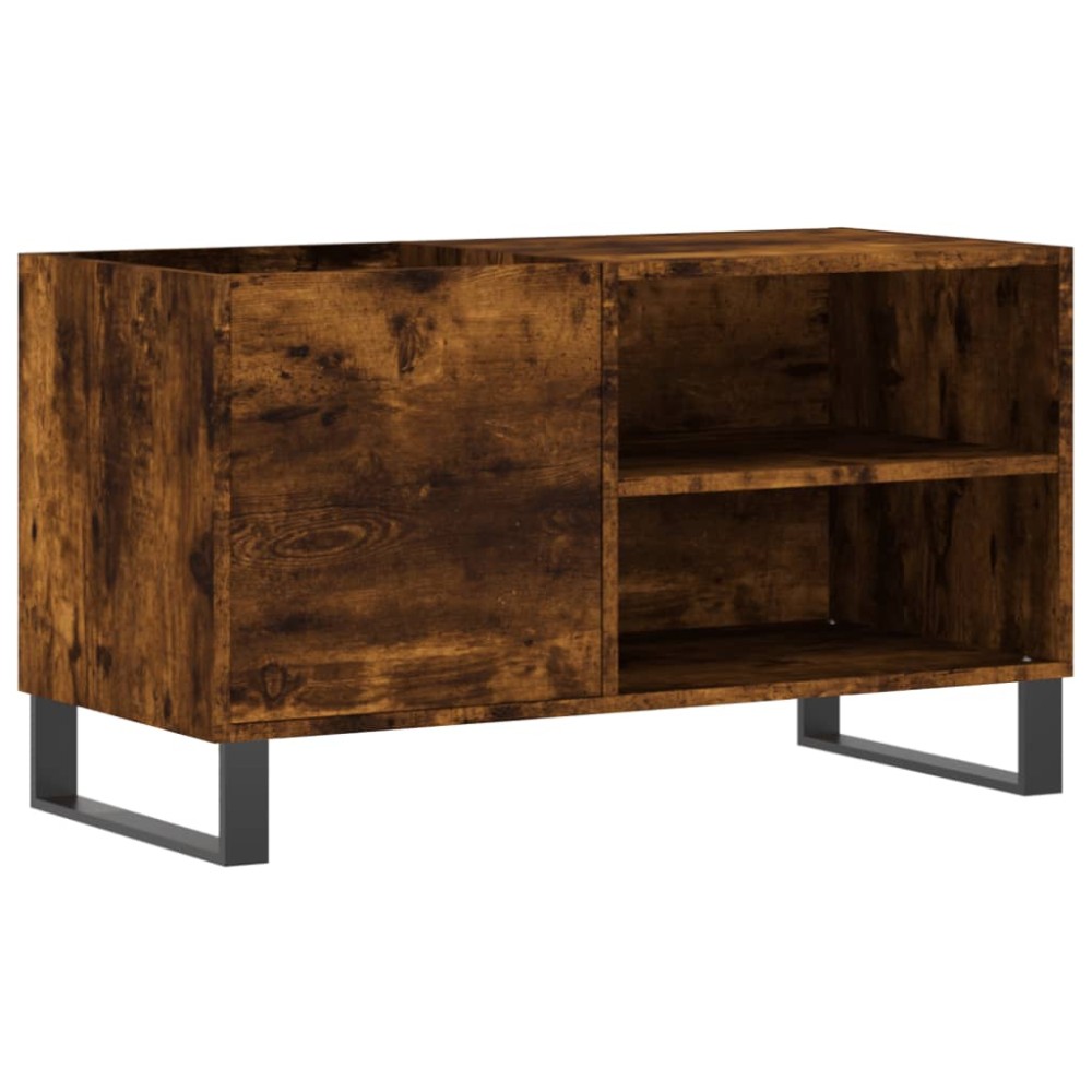 vidaXL Dulap pentru discuri stejar afumat 85x38x48 cm lemn prelucrat