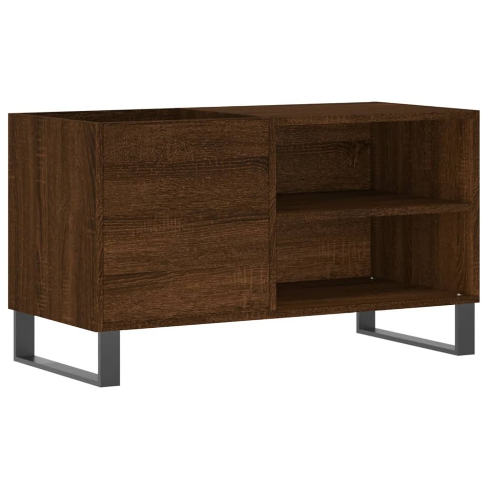 vidaXL Dulap pentru discuri stejar maro, 85x38x48 cm, lemn prelucrat