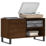 vidaXL Dulap pentru discuri stejar maro, 85x38x48 cm, lemn prelucrat