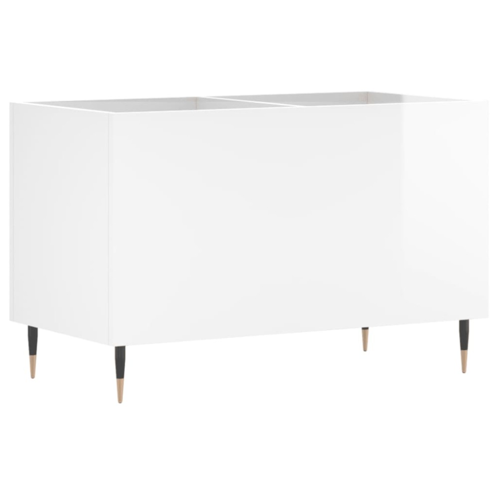 vidaXL Dulap pt discuri, alb extralucios 74,5x38x48 cm lemn prelucrat