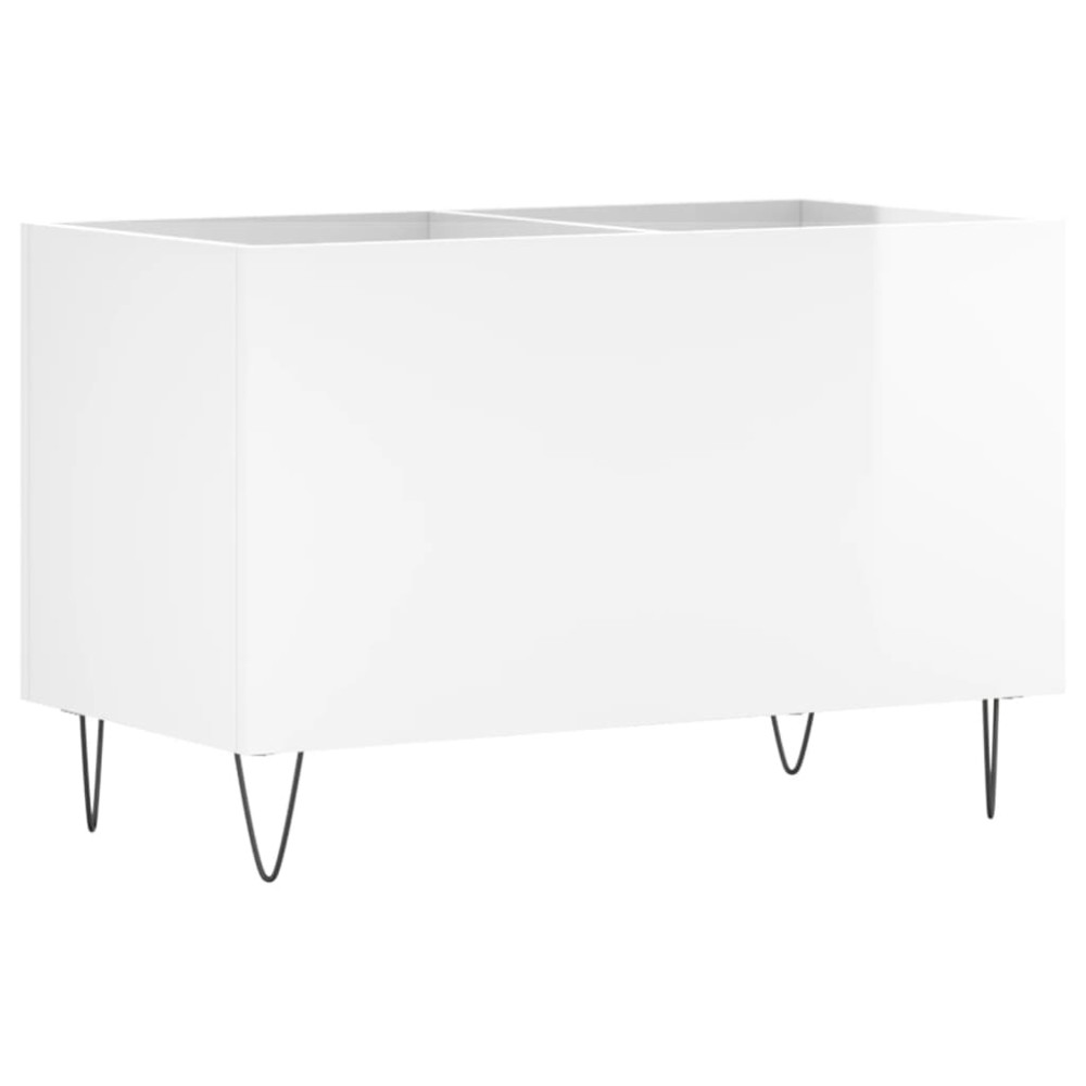 vidaXL Dulap pt discuri, alb extralucios 74,5x38x48 cm lemn prelucrat