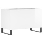 vidaXL Dulap pt discuri, alb extralucios 74,5x38x48 cm lemn prelucrat