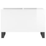 vidaXL Dulap pt discuri, alb extralucios 74,5x38x48 cm lemn prelucrat
