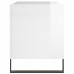 vidaXL Dulap pt discuri, alb extralucios 74,5x38x48 cm lemn prelucrat