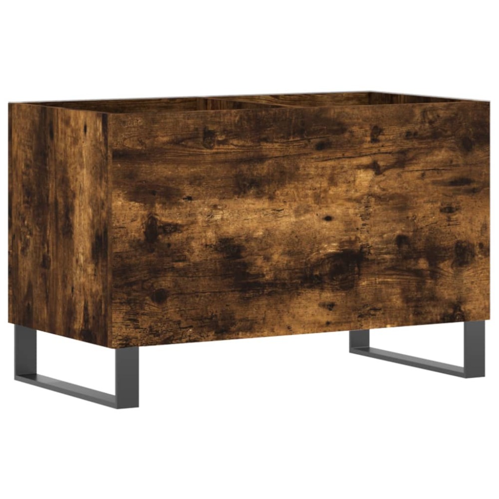 vidaXL Dulap pentru discuri stejar afumat 74,5x38x48 cm lemn prelucrat
