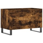 vidaXL Dulap pentru discuri stejar afumat 74,5x38x48 cm lemn prelucrat