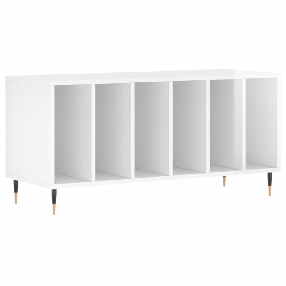 vidaXL Dulapuri pentru discuri alb lucios 100x38x48 cm, lemn prelucrat