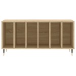 vidaXL Dulap pentru discuri stejar sonoma 100x38x48 cm, lemn prelucrat