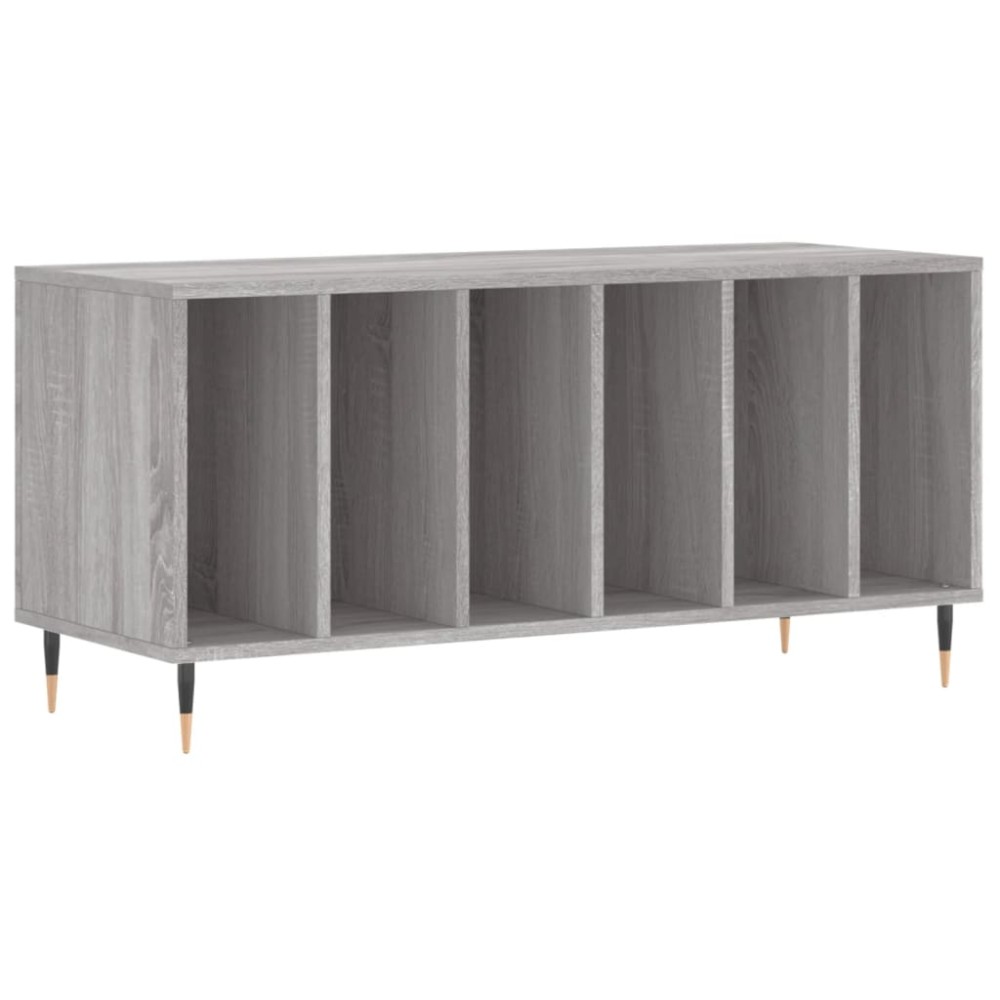 vidaXL Dulap pentru discuri gri sonoma, 100x38x48 cm, lemn prelucrat