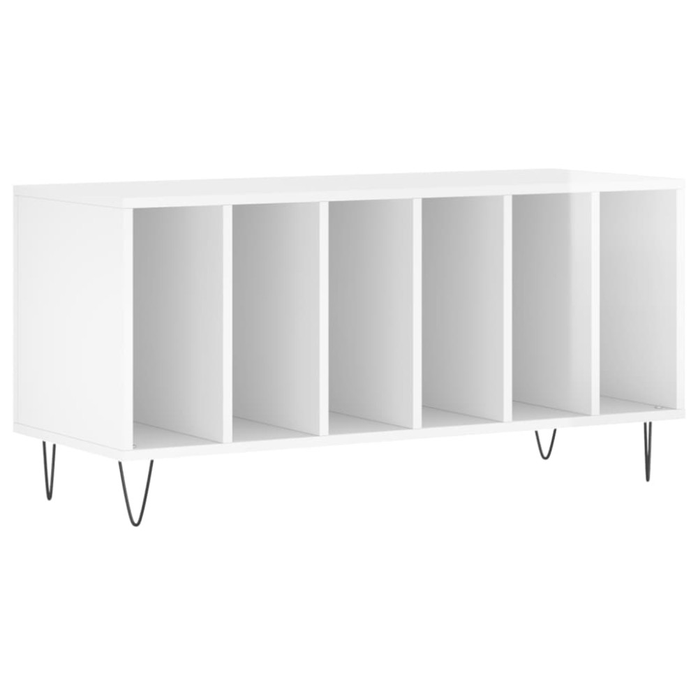 vidaXL Dulapuri pentru discuri alb lucios 100x38x48 cm, lemn prelucrat
