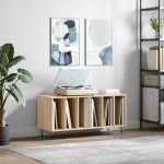 vidaXL Dulap pentru discuri stejar sonoma 100x38x48 cm, lemn prelucrat vidaXL Dulap pentru discuri stejar sonoma 100x38x48 cm, lemn prelucrat