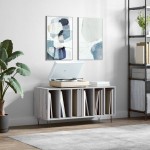 vidaXL Dulap pentru discuri gri sonoma, 100x38x48 cm, lemn prelucrat vidaXL Dulap pentru discuri gri sonoma, 100x38x48 cm, lemn prelucrat
