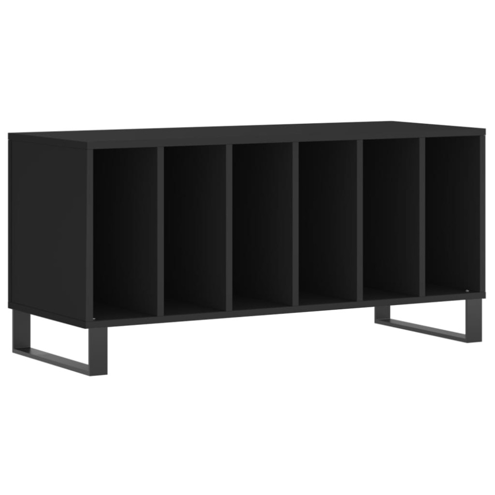 vidaXL Comodă discuri, negru, 100x38x48 cm, lemn prelucrat