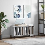 vidaXL Dulap pentru discuri gri beton, 100x38x48 cm, lemn prelucrat vidaXL Dulap pentru discuri gri beton, 100x38x48 cm, lemn prelucrat