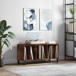 vidaXL Dulap pentru discuri stejar fumuriu 100x38x48 cm lemn compozit vidaXL Dulap pentru discuri stejar fumuriu 100x38x48 cm lemn compozit