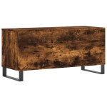 vidaXL Dulap pentru discuri stejar fumuriu 100x38x48 cm lemn compozit vidaXL Dulap pentru discuri stejar fumuriu 100x38x48 cm lemn compozit