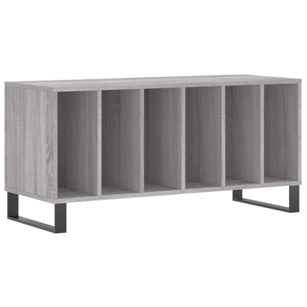 vidaXL Dulap pentru discuri gri sonoma, 100x38x48 cm, lemn prelucrat
