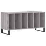 vidaXL Dulap pentru discuri gri sonoma, 100x38x48 cm, lemn prelucrat vidaXL Dulap pentru discuri gri sonoma, 100x38x48 cm, lemn prelucrat