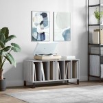 vidaXL Dulap pentru discuri gri sonoma, 100x38x48 cm, lemn prelucrat vidaXL Dulap pentru discuri gri sonoma, 100x38x48 cm, lemn prelucrat