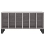 vidaXL Dulap pentru discuri gri sonoma, 100x38x48 cm, lemn prelucrat vidaXL Dulap pentru discuri gri sonoma, 100x38x48 cm, lemn prelucrat