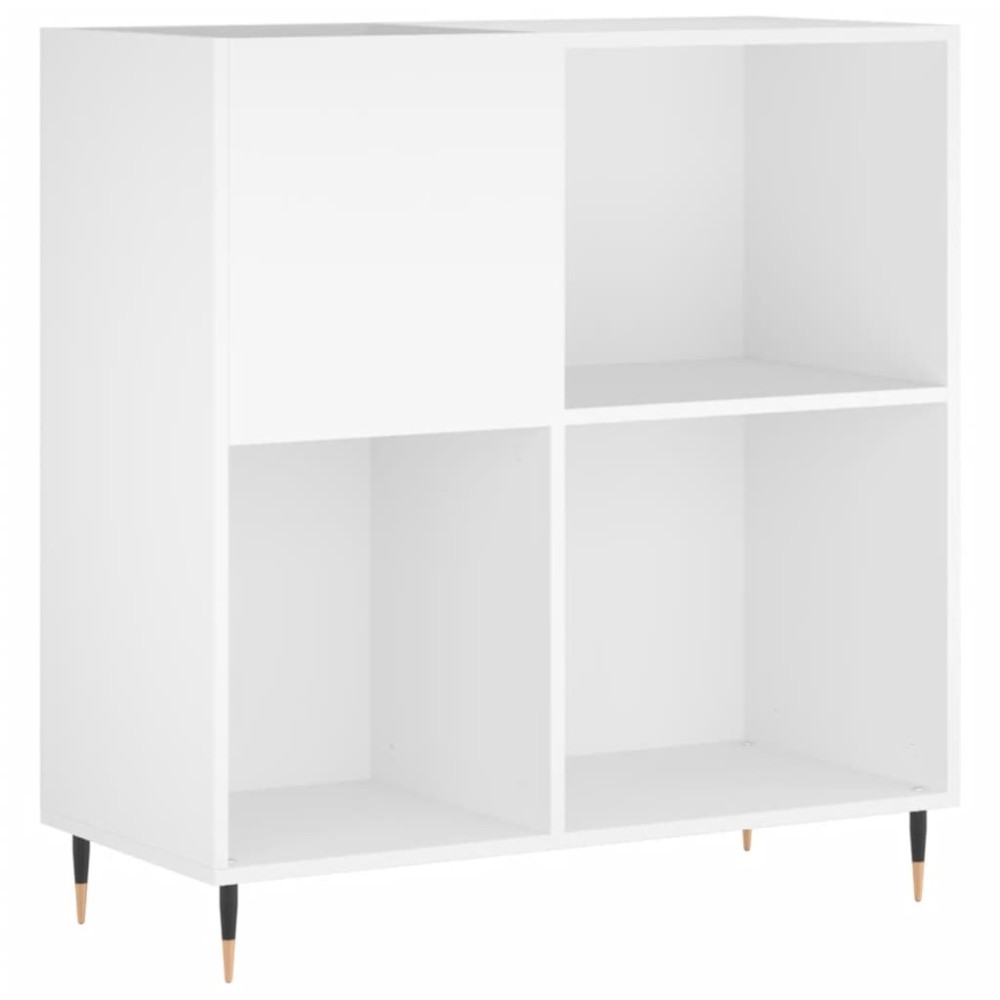 vidaXL Dulap pentru discuri, alb, 84,5x38x89 cm, lemn compozit