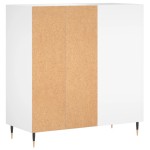 vidaXL Dulap pentru discuri, alb, 84,5x38x89 cm, lemn compozit