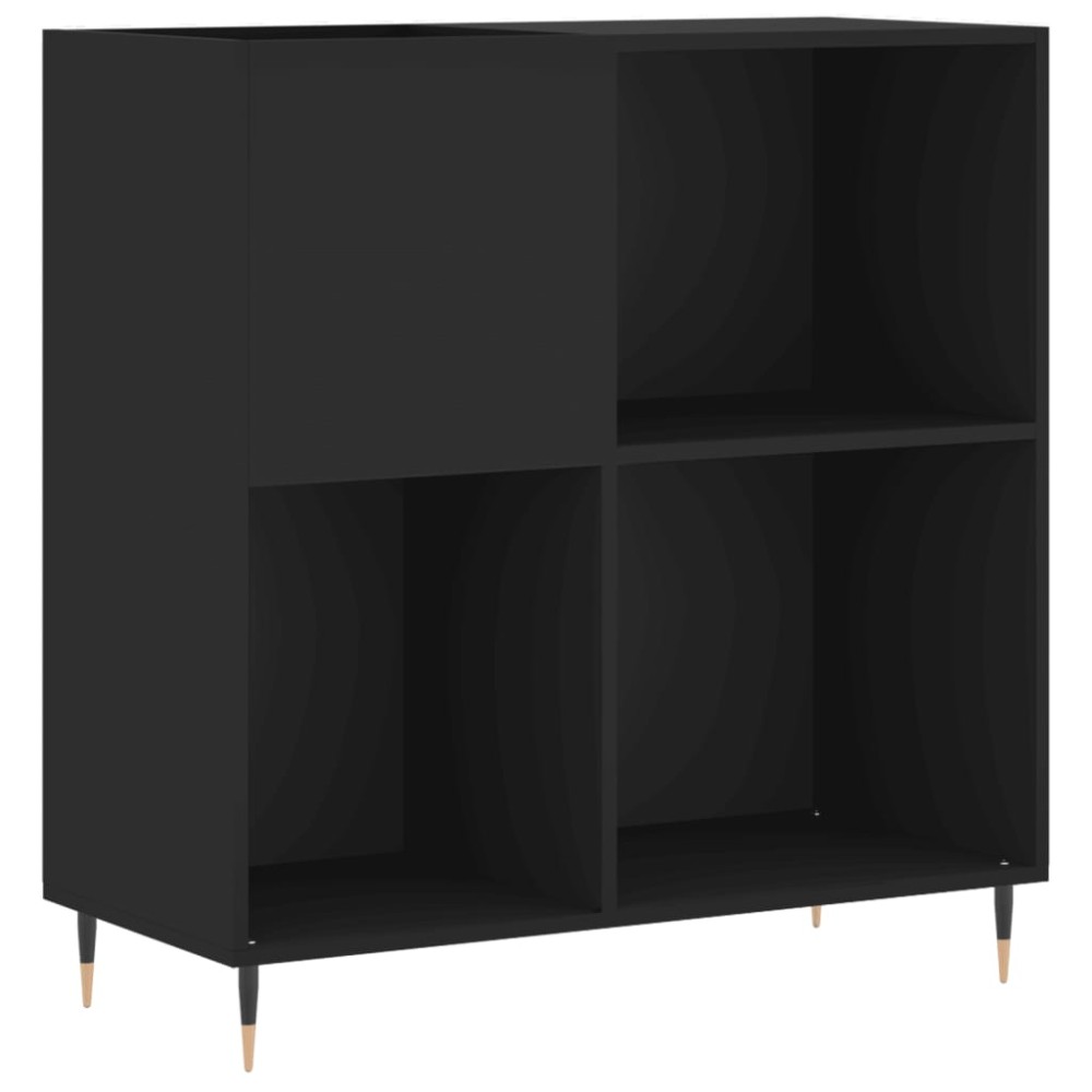 vidaXL Dulap pentru discuri negru 84,5x38x89 cm lemn compozit