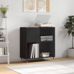 vidaXL Dulap pentru discuri negru 84,5x38x89 cm lemn compozit vidaXL Dulap pentru discuri negru 84,5x38x89 cm lemn compozit