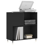 vidaXL Dulap pentru discuri negru 84,5x38x89 cm lemn compozit vidaXL Dulap pentru discuri negru 84,5x38x89 cm lemn compozit