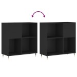 vidaXL Dulap pentru discuri negru 84,5x38x89 cm lemn compozit vidaXL Dulap pentru discuri negru 84,5x38x89 cm lemn compozit