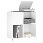 vidaXL Dulap de discuri alb extralucios 84,5x38x89 cm lemn compozit vidaXL Dulap de discuri alb extralucios 84,5x38x89 cm lemn compozit