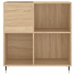 vidaXL Dulap pentru discuri stejar sonoma 84,5x38x89 cm lemn compozit vidaXL Dulap pentru discuri stejar sonoma 84,5x38x89 cm lemn compozit
