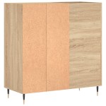 vidaXL Dulap pentru discuri stejar sonoma 84,5x38x89 cm lemn compozit vidaXL Dulap pentru discuri stejar sonoma 84,5x38x89 cm lemn compozit
