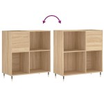 vidaXL Dulap pentru discuri stejar sonoma 84,5x38x89 cm lemn compozit vidaXL Dulap pentru discuri stejar sonoma 84,5x38x89 cm lemn compozit