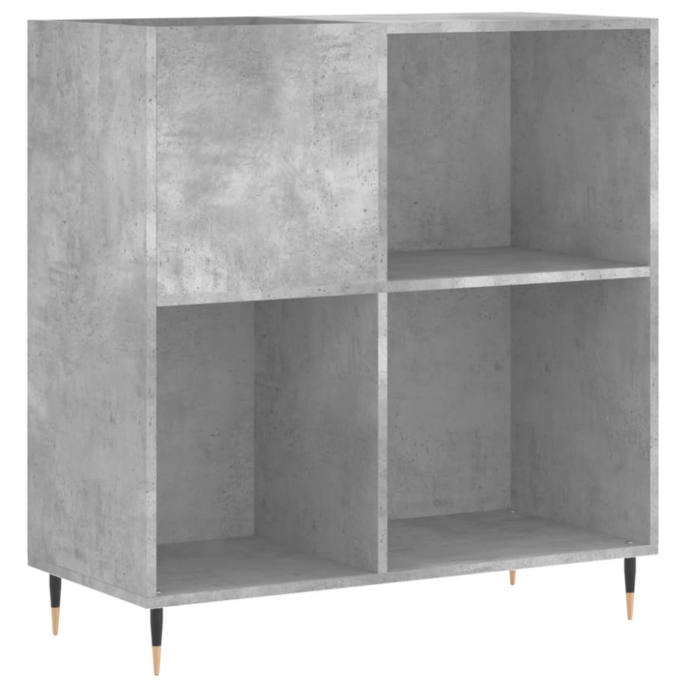 vidaXL Dulap pentru discuri gri beton 84,5x38x89 cm lemn compozit