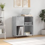 vidaXL Dulap pentru discuri gri beton 84,5x38x89 cm lemn compozit vidaXL Dulap pentru discuri gri beton 84,5x38x89 cm lemn compozit