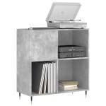 vidaXL Dulap pentru discuri gri beton 84,5x38x89 cm lemn compozit vidaXL Dulap pentru discuri gri beton 84,5x38x89 cm lemn compozit