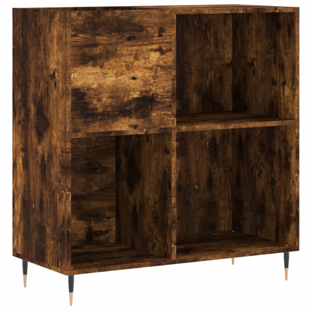 vidaXL Dulap pentru discuri stejar fumuriu 84,5x38x89 cm lemn compozit