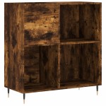 vidaXL Dulap pentru discuri stejar fumuriu 84,5x38x89 cm lemn compozit vidaXL Dulap pentru discuri stejar fumuriu 84,5x38x89 cm lemn compozit