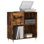 vidaXL Dulap pentru discuri stejar fumuriu 84,5x38x89 cm lemn compozit vidaXL Dulap pentru discuri stejar fumuriu 84,5x38x89 cm lemn compozit