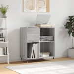 vidaXL Dulap pentru discuri gri sonoma 84,5x38x89 cm lemn compozit vidaXL Dulap pentru discuri gri sonoma 84,5x38x89 cm lemn compozit